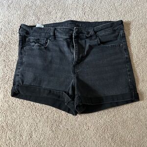 Women's Black Denim Shorts